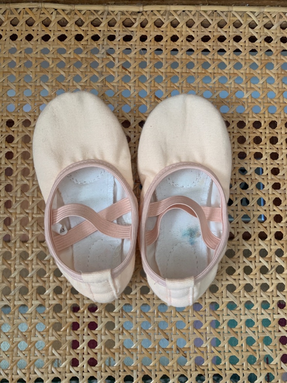Toddler Girls pink Canvas Split Sole Ballet Shoes 9